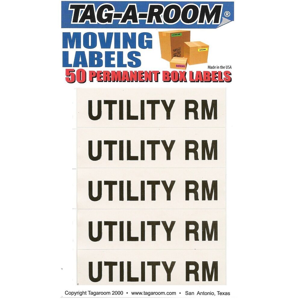 9973 Color Coded Moving Box Labels Utility Room - Picture 2 of 4